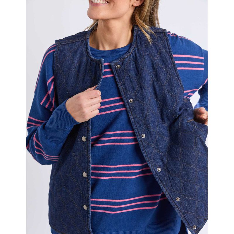 ELM Polly Quilted Denim Vest image number 2